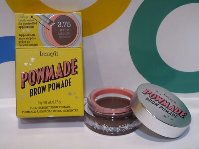 BENEFIT ~ POWMADE BROW POMADE ~ # 3.75 WARM MEDIUM BROWN ~ 0.17 OZ