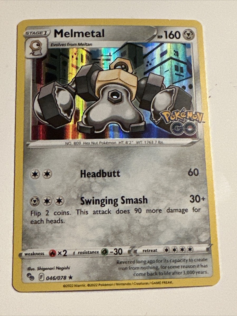Melmetal 046/078 - Pokemon GO - Holo Rare - NM/Mint - Pokemon TCG