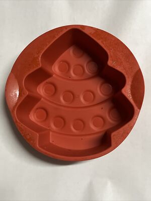 Tupperware Christmas Tree Magic Baking Form Silicone Pan Mold Used