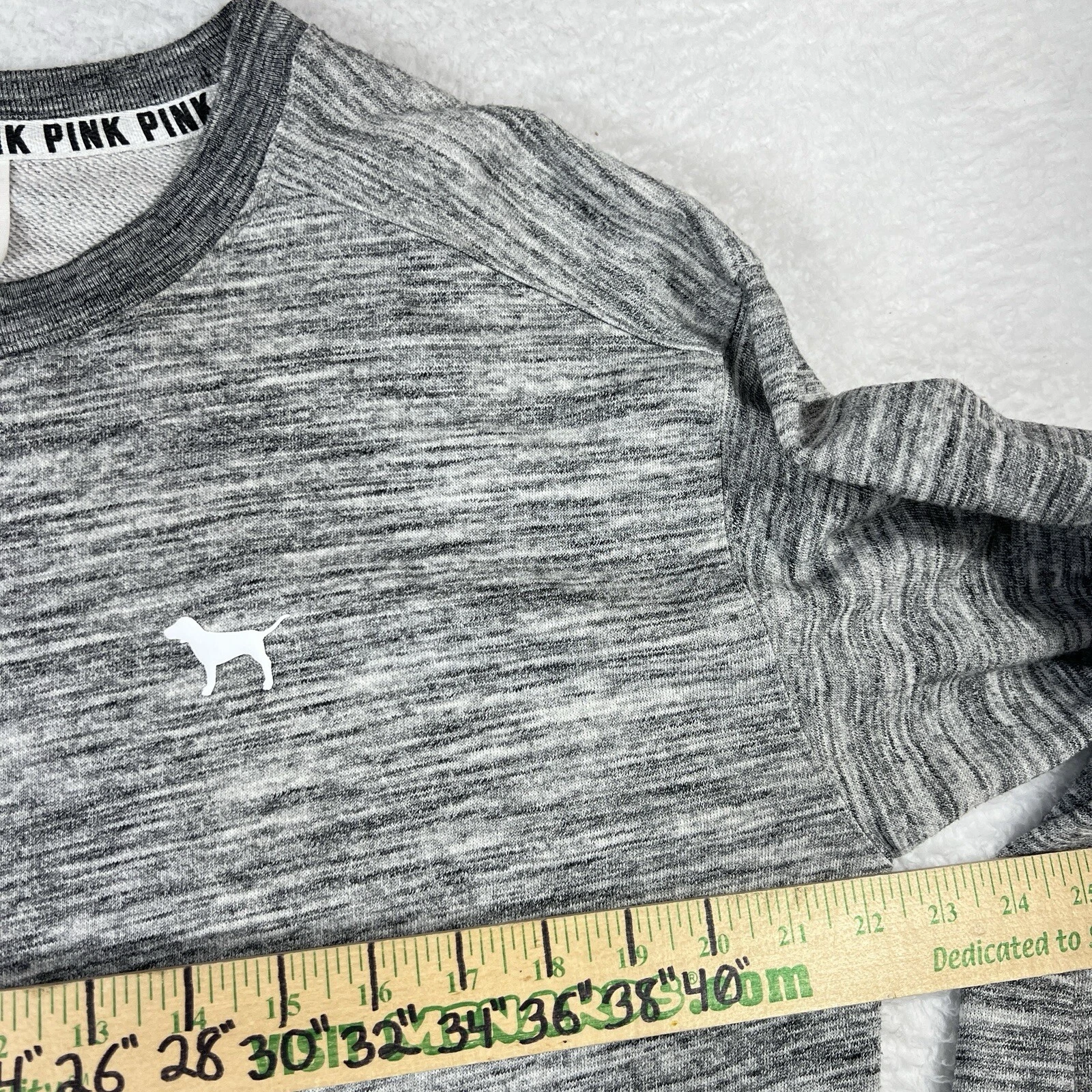 victoria-secret-vs pink dog logo long sleeve pullover sweatshirt