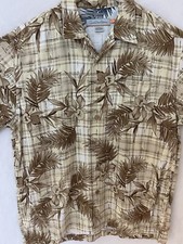 VintageQuicksilver Edition Button Up Sleeve Green Floral Silkw/Free shipping