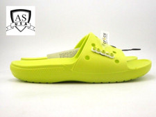 Crocs CLASSIC SLIDE Slip On Comfort Sandals Lime Green Men's 9/Women's 11