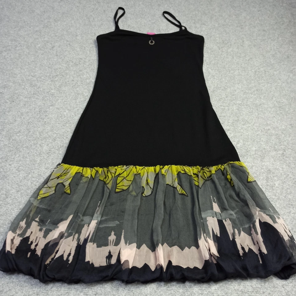Save-The-Queen Robe Femme M Ultra Cintrée Crêpe de Soie Mousseline Noir - Photo 2/4