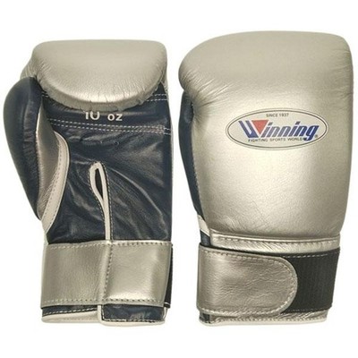 winning グローブ　10oz MS-300B Winning Boxing Gloves CO-MS-300B 10oz Silver Navy Professional