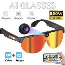 AI Smart Glasses HD Video Camera Bluetooth Music Call Translation Cycling Men
