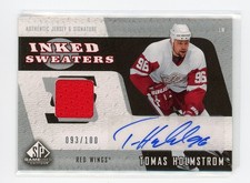 2006-07 SP Game Used Inked Sweaters Tomas Holmstrom Auto Jersey /100