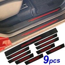 9pcs Carbon Fiber Look Door Sill Trunk Threshold Protector Kit Custom For Toyota