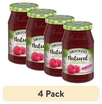 (4 pack) Natural Red Raspberry Fruit Spread, 17.25 oz
