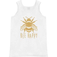 'Bee Happy Bumblebee' Adult Vest / Tank Top (AV054843)