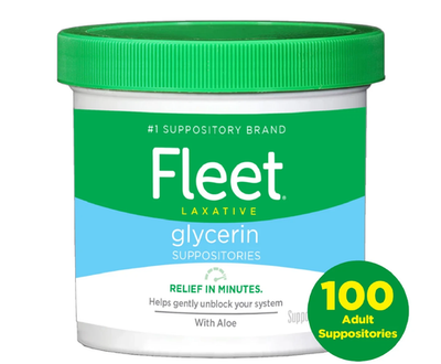 #ad Fleet Laxative Glycerin Suppositories Adult Suppositories 100 Count $6.20