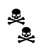 Skull and Crossbones Vinyl Decals - Pirate Jolly Roger Sticker for Car Laptop