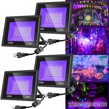 1-4Pack UV Black Light 100W Bar UV LED Stage Blacklight Party DJ Club Halloween