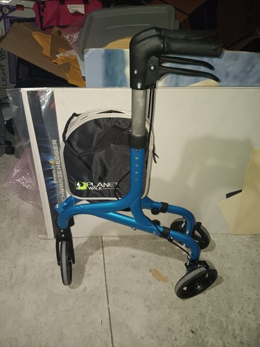 PLANETWALK Premium Aluminum 3 Wheel Mobility Aid for Seniors - Brilliant Blue