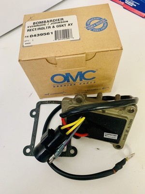 NEW Evinrude Johnson Bombardier OMC OEM BRP Rectifier Regulator & Gasket 0439561