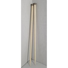 Susan Bates Size 15 Straight Knitting Needles Ivory Plastic Pair
