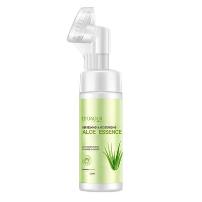 BIOAQUA Aloe Vera Massage Cleanser Facial Foam Cleaning Essence Face Skin 120ml