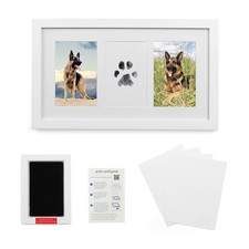 Paw Print  Nose Print Kit with No-Mess Ink Pad  White  Pet Memorial Pictur...