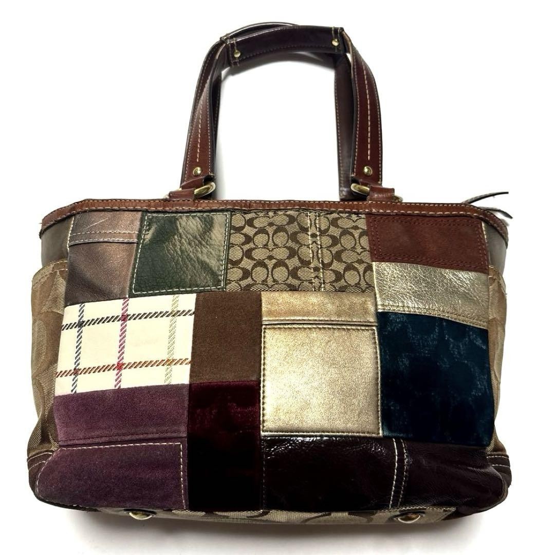 COACH Holiday Patchwork Leather Logo Shoulder Bag… - image 8