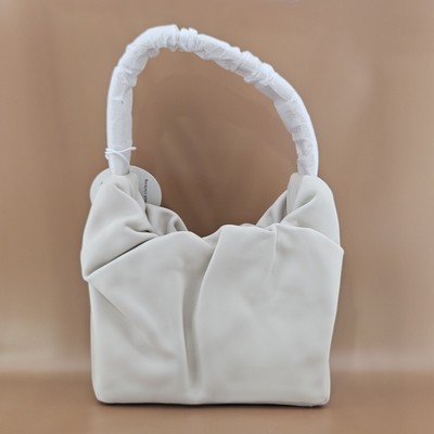STAUD Purse Cream Felix Leather Top Carry Bag Minimalist Preppy Modern Vacation