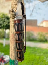 Archery Back Arrow Quiver Genuine Cow Leather...
