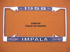 Chrome Chevrolet Impala License Plate Frame Metal Chrome Chevrolet Impala License Plate Frame Metal