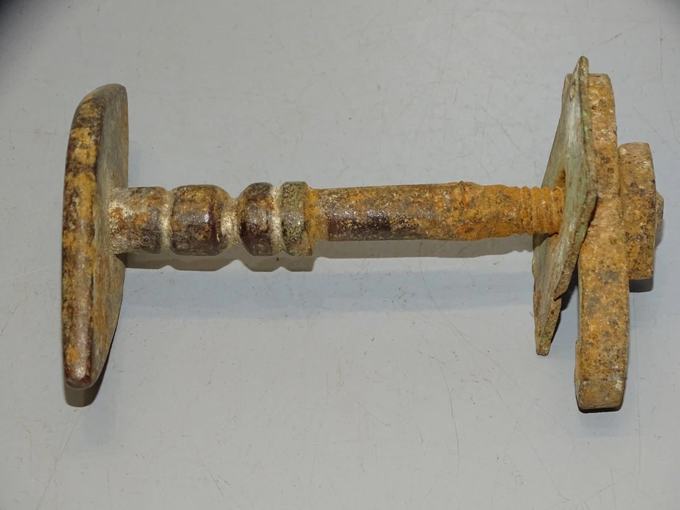 -BELLE POIGNEE DE PORTE FER FORGE XIXe avec une BELLE PATINE ANCIENNE déco D - Photo 3/4