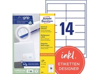 2 Bis 40X Avery Zweckform Universal-Etiketten, 97 X 37 Mm, Weiß Spare Bis Zu 12%