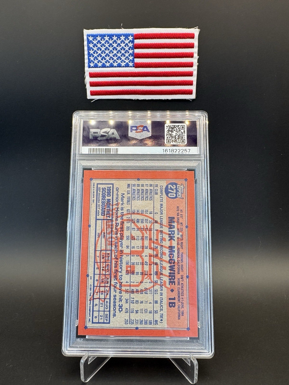 1991 Topps Desert Shield Mark McGwire PSA 8. 35th Anniversary 🇺🇸 Low Pop view 2