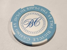 $1 Casino Poker Chip THE BICYCLE CASINO - BELL GARDENS, CA