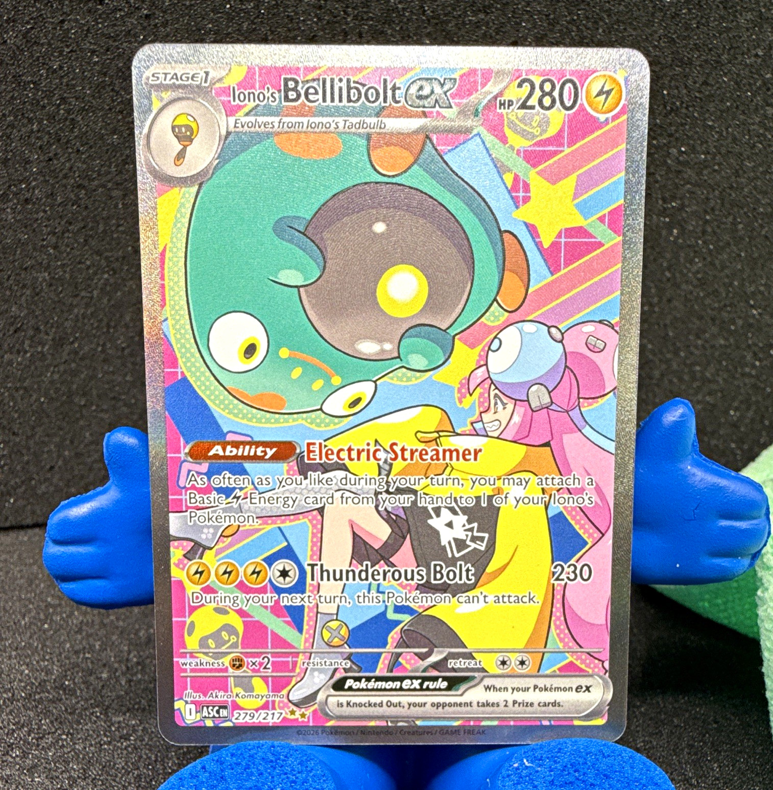 Pokemon TCG Iono's Bellibolt ex 279/217 Ascended Heroes UR Full Art Holo