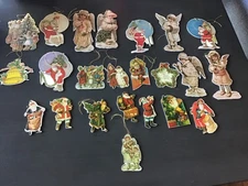 Lot 23-Vintage Merrimack Christmas Die Cut Ornaments/Tags Cardboard 1980’s