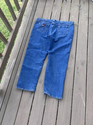 Wrangler Riggs Workwear Men's Jeans Medium Wash Blue 46x30 Relaxed Fit Denim