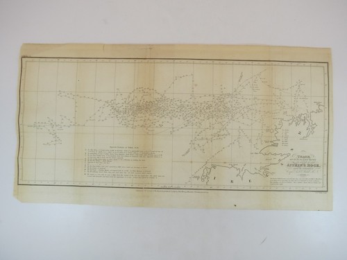 ORIGINAL 1818 KARTE SPUR VON H.M. SLOOP ONYX AUF DER SUCHE NACH AITKINS FELSEN UNTER DEM - Bild 2 von 8