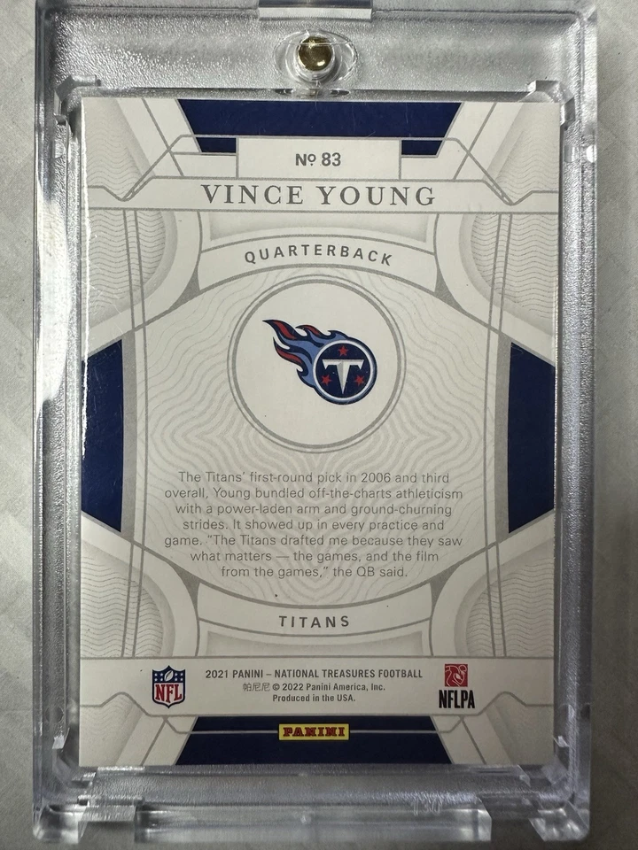 /20 - 2021 National Treasures - Vince Young #83 Midnight - Image 3 of 3