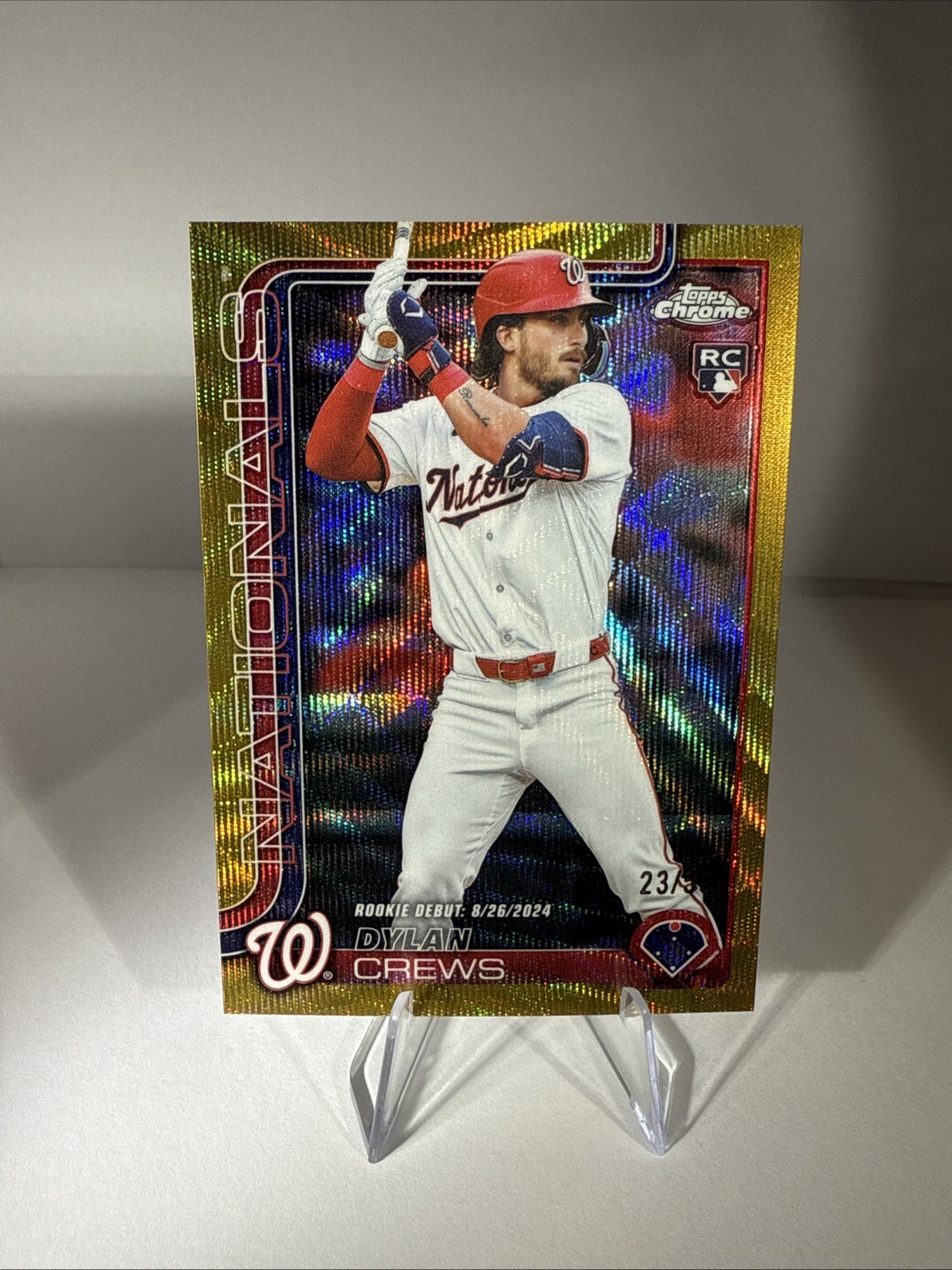 2025 Topps Chrome Update - Dylan Crews Gold Wave Refractor /50 (RC) USC190
