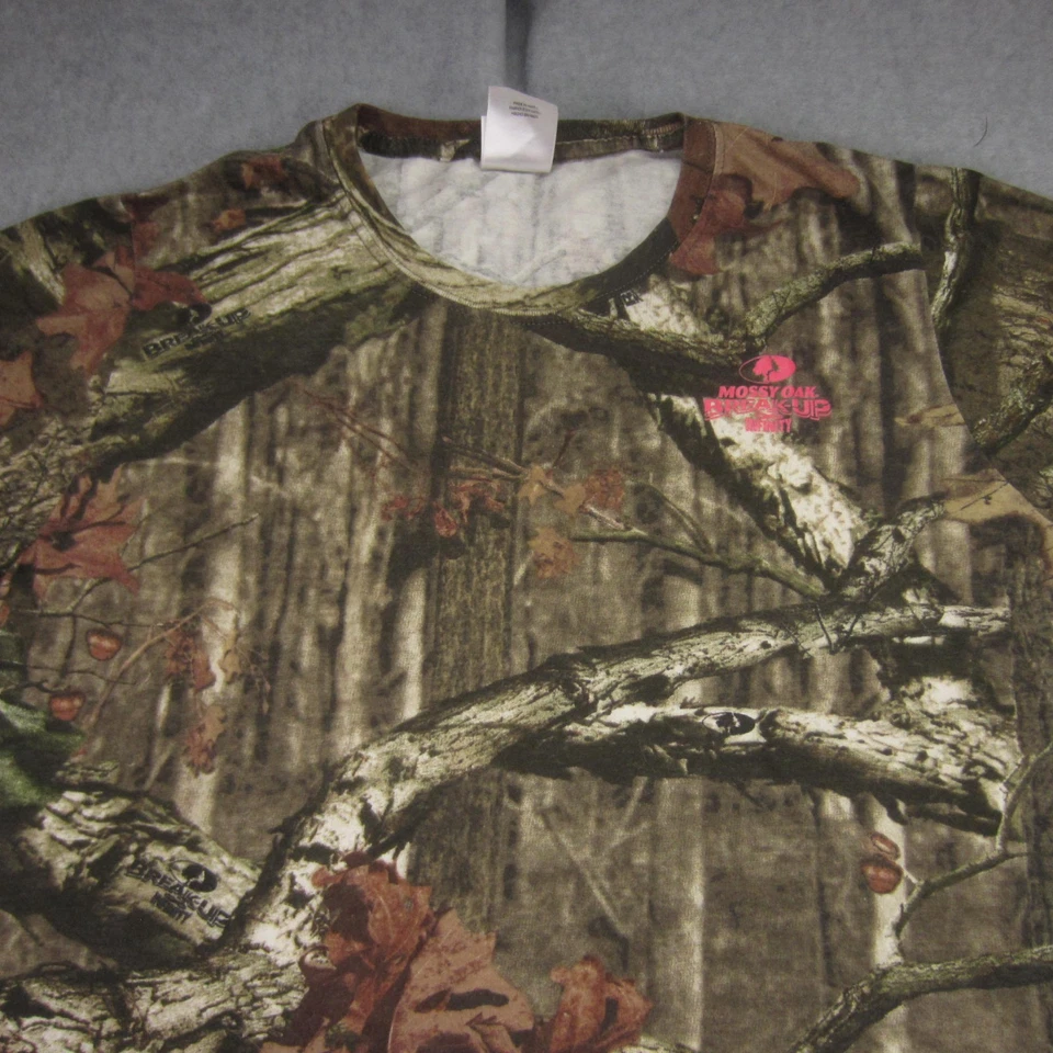 Lote de 2 camisas Mossy Oak para mujer grandes camufladas manga larga/corta Break Up Infinity Foto 3 de 4