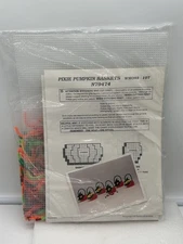 Vintage Needlecraft Ala Mode Pixie Elf Pumpkin Baskets Plastic Canvas Kit