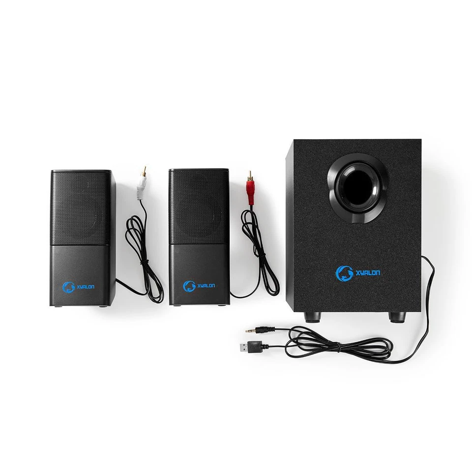 Nedis Sistema de altavoces 2.1 con subwoofer, Negro - Imagen 2 de 4