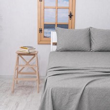 100 Cotton Jersey Bed Sheet Set - Extra Soft - Easy Fit - 4 Piece Set - All