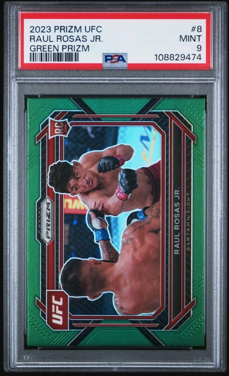 Raul Rosas Jr 2023 Panini UFC Green Prizm #8 PSA 9 Rookie
