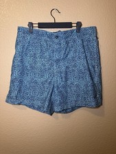 Nautica Men  s Turquoise And Blue Swim Trunks Size Large
