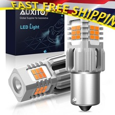 2Pcs 1156 SMD LED Tail Brake Stop Signal Turn Light Bulbs Amber Backup Reverse