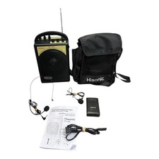 Hisonic HS-120B Portable PA Speaker System ONLY Clip And Head Microphone
