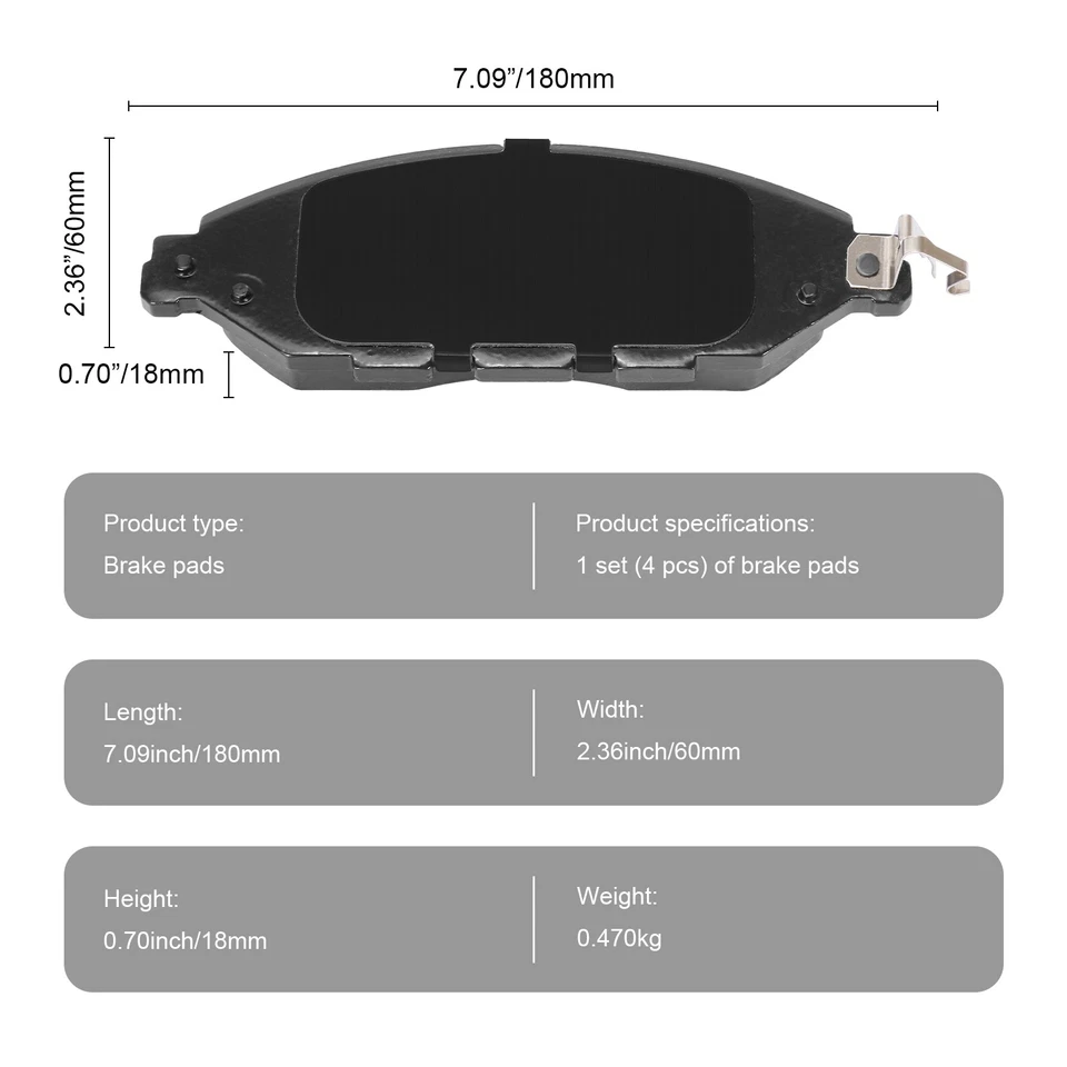 Kit de pastillas de freno de rotores perforados delanteros traseros para Nissan Pathfinder Murano JX35 QX60 Foto 4 de 4
