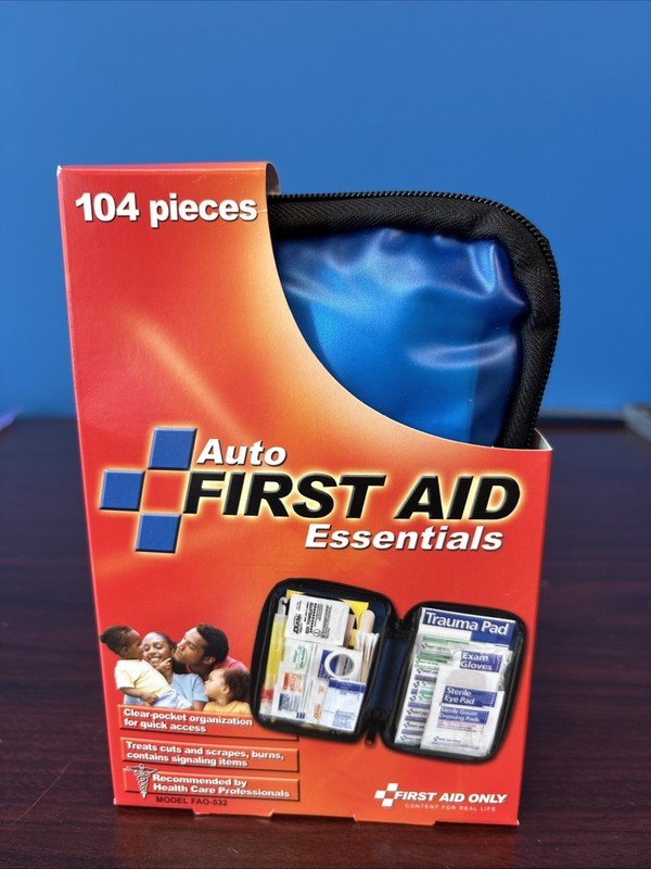 First Aid Kit - 104 Piece Mini Emergency Kits for Car, Basic Outdoor Essentials