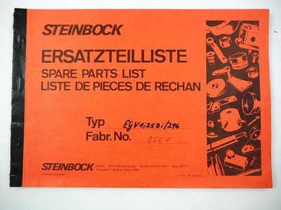 Original Steinbock EGV 1.25 DI 296 electric forklift spare parts catalogue spare parts