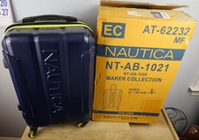 Nautica Maker Collection NT-AB-1021 Yellow/ Navy Hard Side Rolling Suitcase NWT