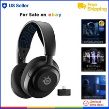 Wireless Gaming Headset Neodymium Drivers 60HR Battery Cross-Platform