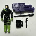 1993 Gi Joe Cobra  3.75" Green Headhunter Figure v2 Complete Hasbro