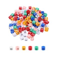 150 PCS Multicolor Clothes Hanger Size Tags for 3mm Rod XS-2XL Clothing